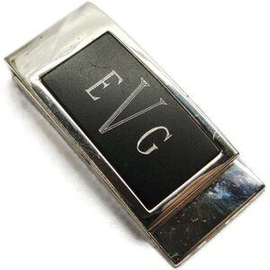 "EVG" Hinged Money Clip Stainless Steel Wallet Credit Card Cash ID Holder